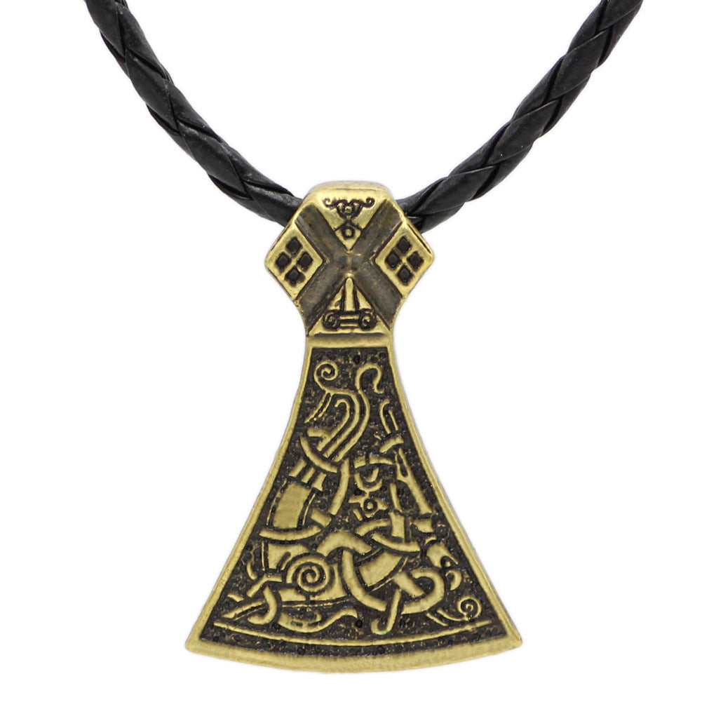 Viking Axe Pendant Necklace - Forged in Metal, Worn by Legends