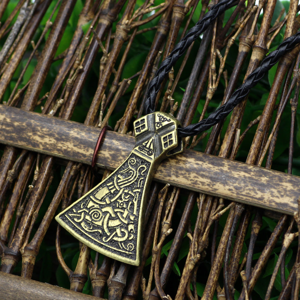 Viking Axe Pendant Necklace - Forged in Metal, Worn by Legends