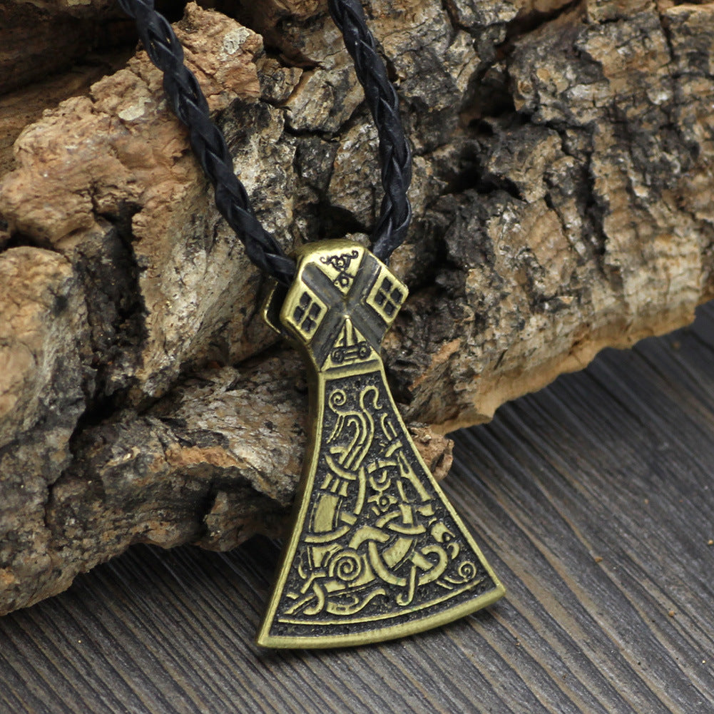 Viking Axe Pendant Necklace - Forged in Metal, Worn by Legends
