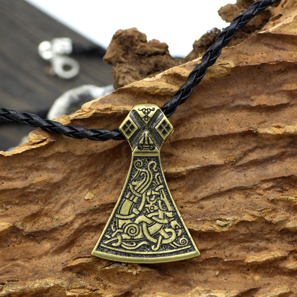 Viking Axe Pendant Necklace - Forged in Metal, Worn by Legends