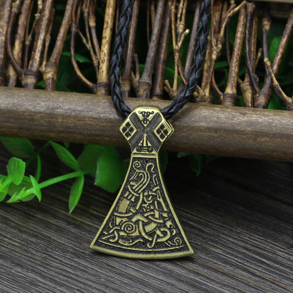 Viking Axe Pendant Necklace - Forged in Metal, Worn by Legends