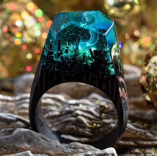 Enchanted World Ring - A Tiny Realm at Your Fingertips