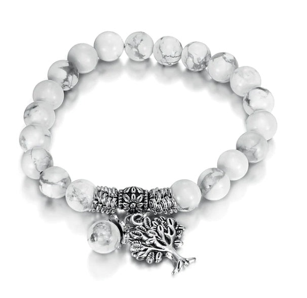 Marbled Frost Bead Bracelet – Timeless Beauty, Natural Elegance