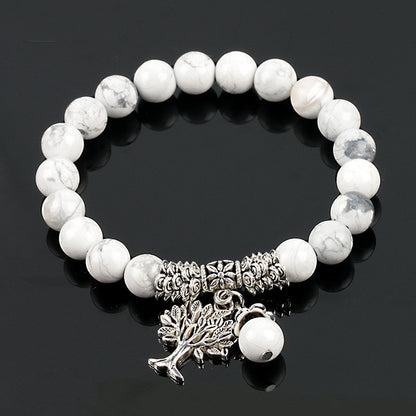 Marbled Frost Bead Bracelet – Timeless Beauty, Natural Elegance